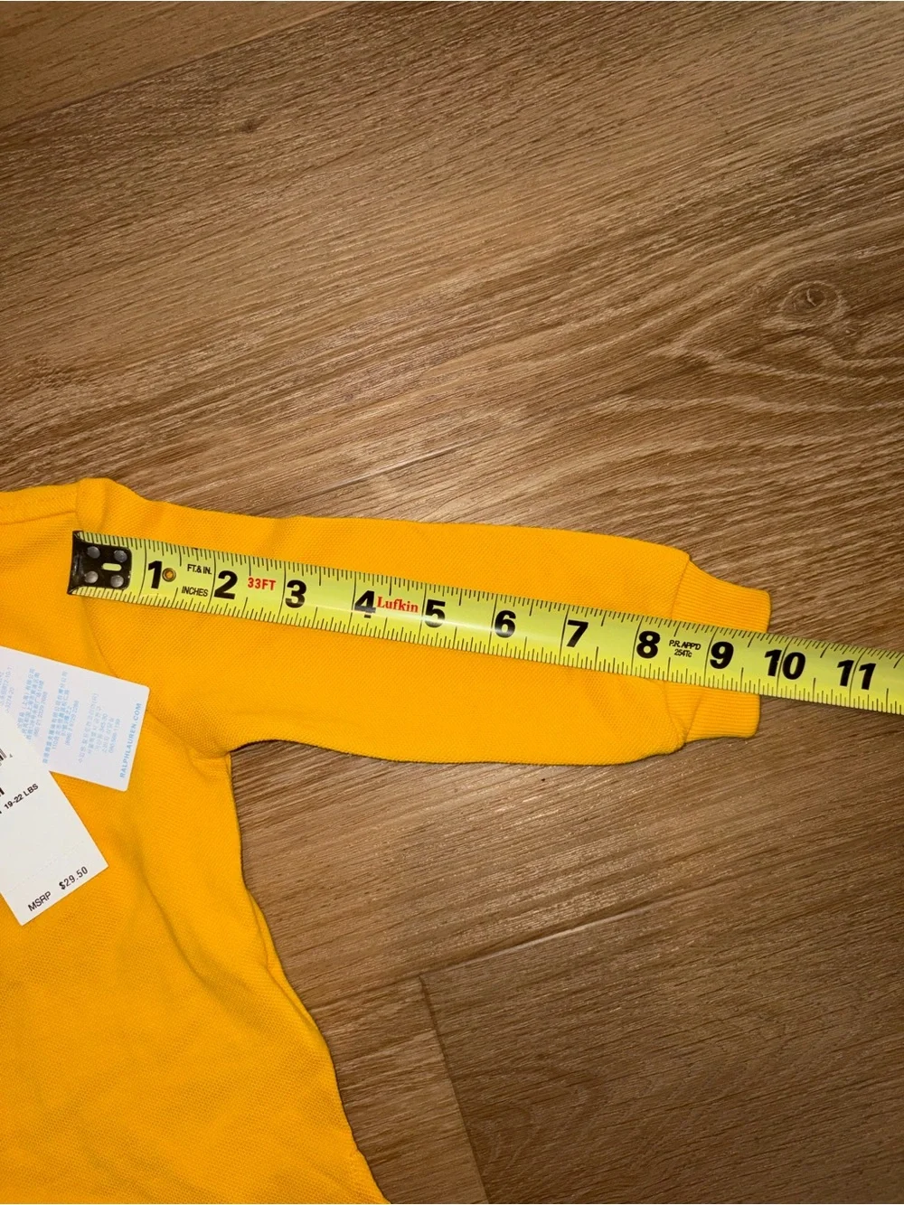 Infant Toddler Kids Ralph Lauren Gold Long Sleeve Polo Size 9M New